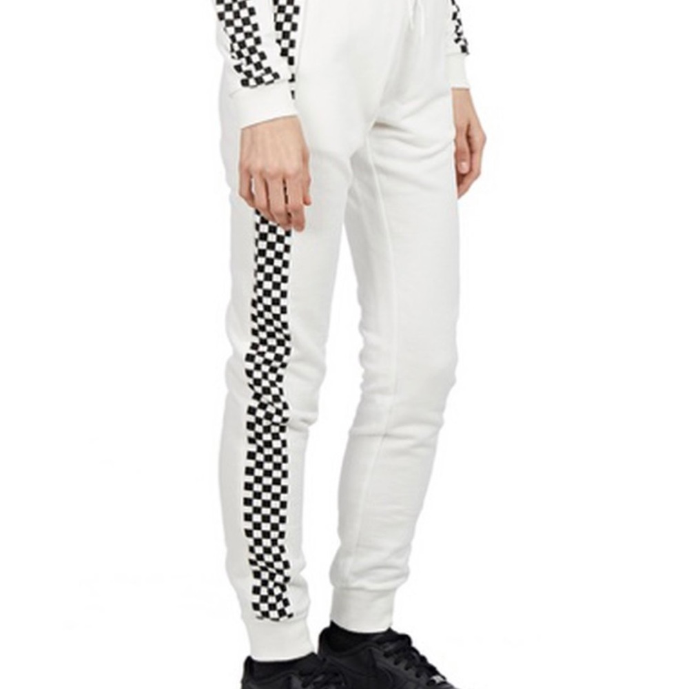 White Checkered Sweatpants